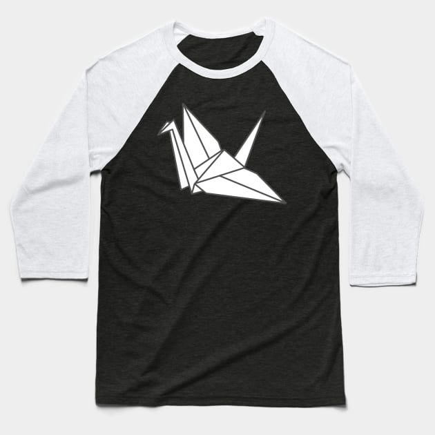 Paper Cranes Blue Baseball T-Shirt by Vaeya